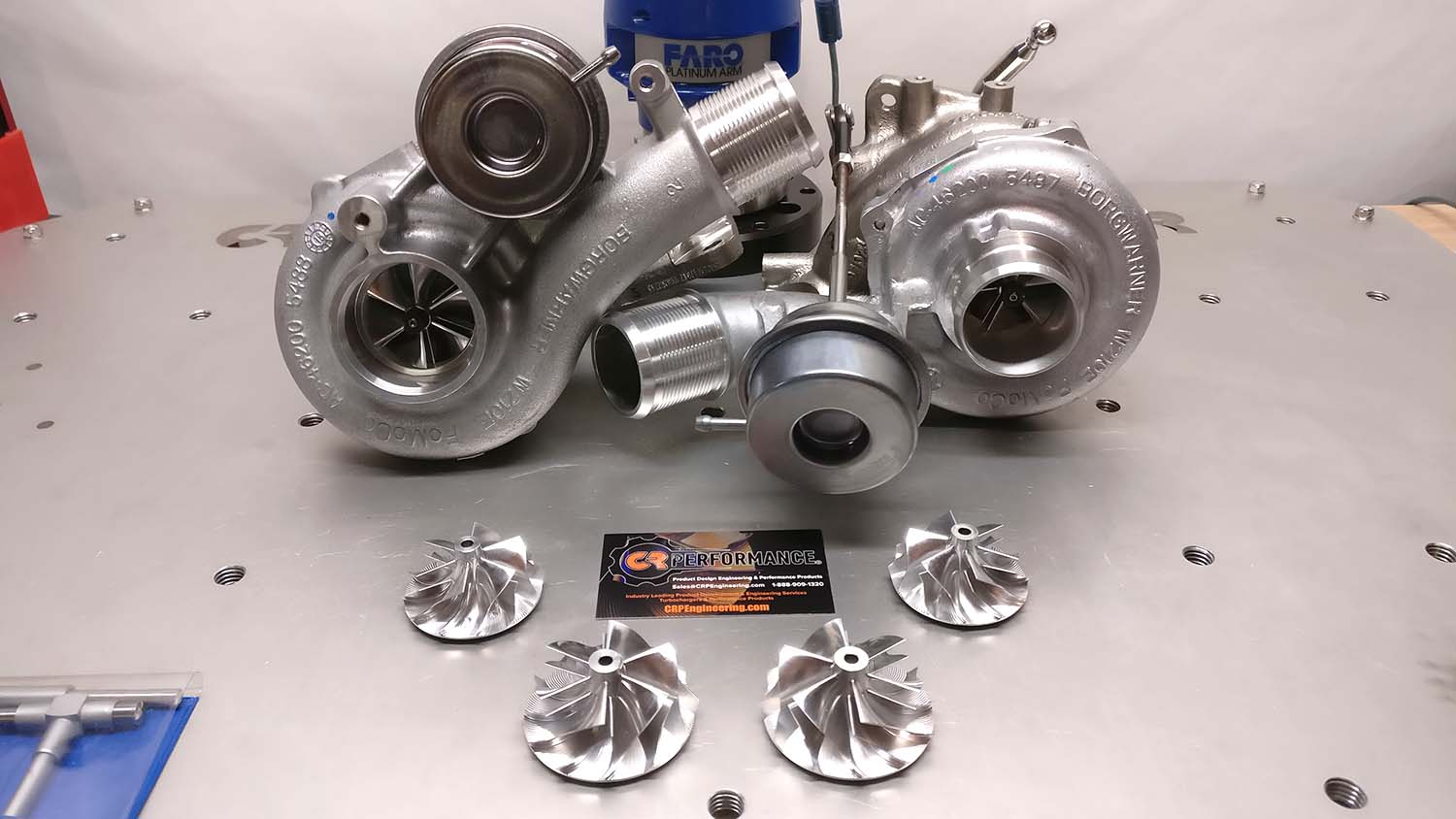 2020-2024 Ford Explorer ST 3.0L Stage 5 46/50mm CR 8 Blade Turbine Upgrade Turbo Set